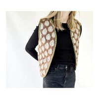 Image 1 of Indian Linen Quilted Vest Brown