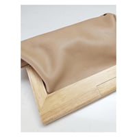 Image 5 of Tan Leather & Timber Clutch