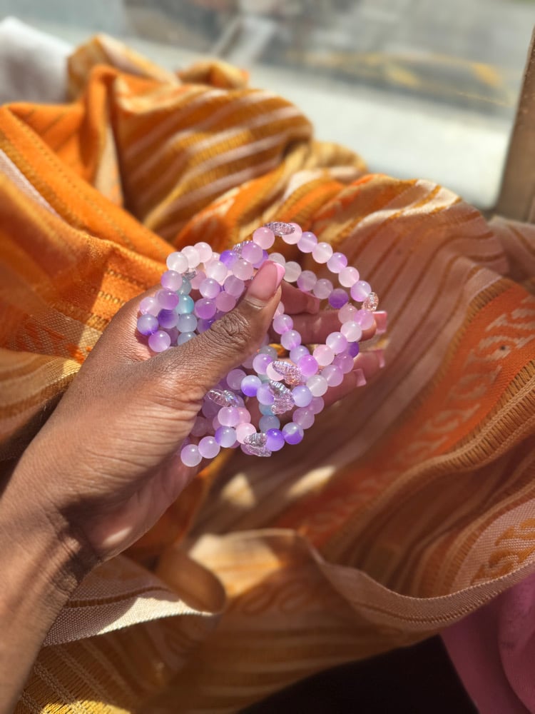 Image of Forest n Beachy Glass/Clay Bracelets
