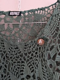 Image 10 of Crochet green vest (m-xl)