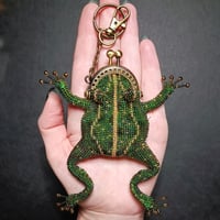 Image 4 of Beaded Frog Coin Purse