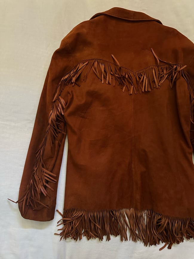 early 70s fringe softest leather jacket