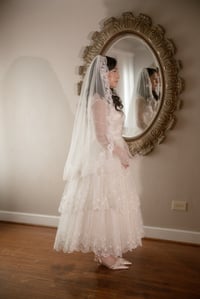 Image 5 of 1950s Tiered Embroidered Lace 