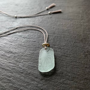 Image of  Etched sea glass necklace