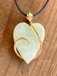 Image 4 of Jade Heart Necklace #45