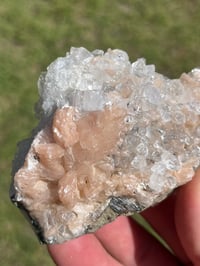 Image 2 of Glass Apophyllite, Stilbite & Chalcedony Specimen | India #3042