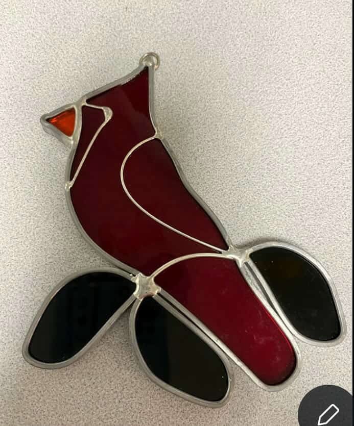 Image of Skylar foundation/ Cardinal Stainedglass Art