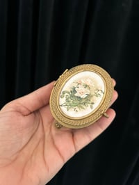 Image 6 of Petite boîte à bijoux 1900 en laiton ajouré