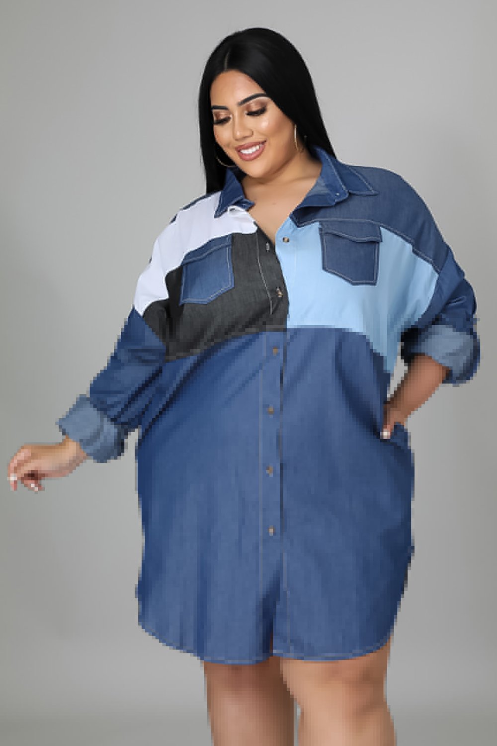 Image of Casual Denim Dress