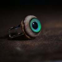 Image 1 of Blue Green Eyeball Ring