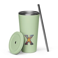 Image 4 of Insulated tumbler with a straw