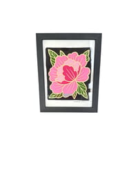 Image 1 of Framed “Pink Peony” Original Painting