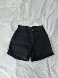 Image 1 of Black denim shorts // 38