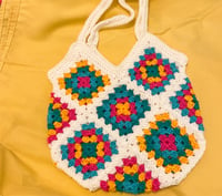 Image 2 of White Granny Square Bags