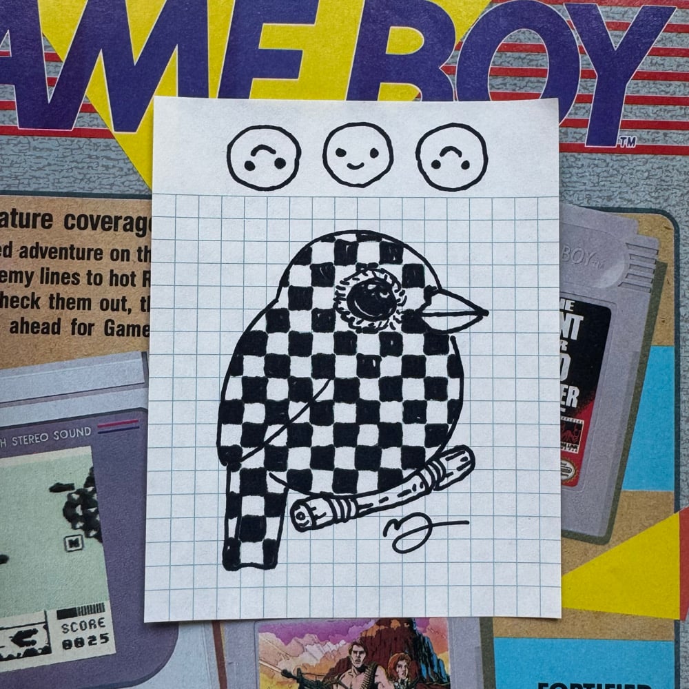 Image of Fat Bird Sharpie Sketch #228