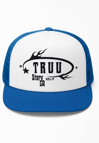 Image 1 of Truu Story LA “Electric Wave” Blue/White Trucker Hat