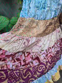 Image 5 of Patchwork trousers / Culottes- mint Tassle