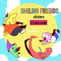 Image 1 of Smiling Friends Stickers