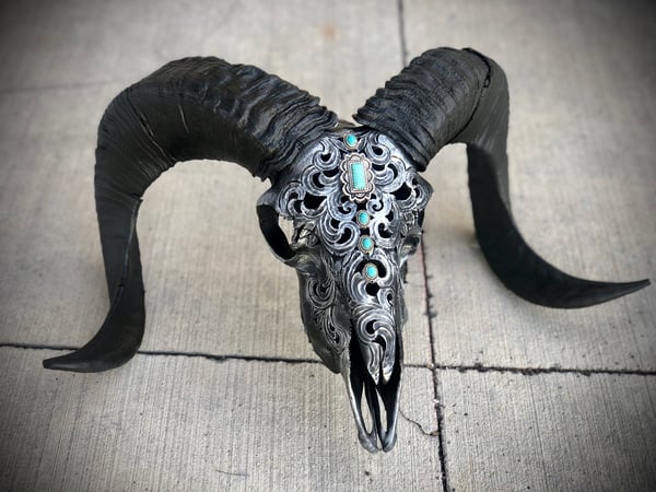 Image of Turquoise ram 20" wide