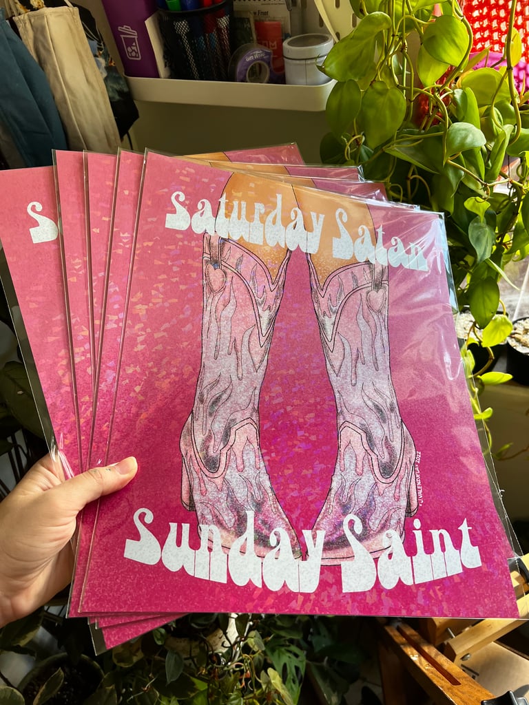 Saturday Satan, Sunday Saint Print Image 2