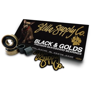 Image of BLACK & GOLDS HIGH PERFORMANCE SKATEBOARD BEARINGS