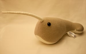 Image of Tan Plush Narwhal : stuffed toy