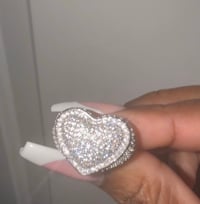 Image 2 of Blinged Out Heart Ring