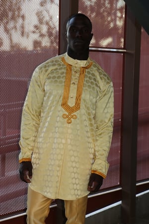 Image of The Sikani embroidery shirt - gold 