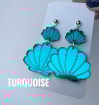 Image 4 of metallic seashell earrings