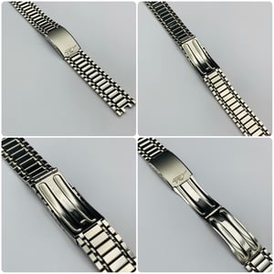 Image of Vintage Mido 1970's eye catching slim stainless steel watch strap,New Old Stock,mint,4mm/16mm