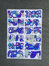 Blue Purple Stickers