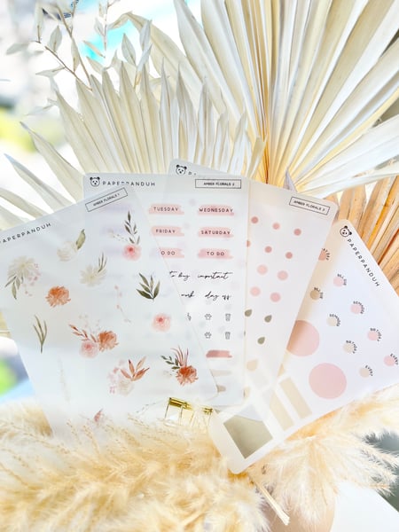 Image of Amber Floral Sticker Kit