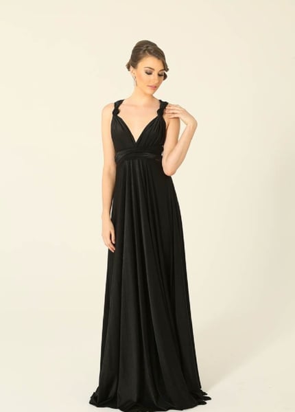 Image of Bandeau & Wrap infinity Dress. Black. Size S. By Tania Olsen.