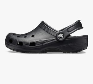 Image of Size 7 Black crocs with butterflies 