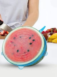 Image 3 of 6 Pieces Silicone Stretch Lids