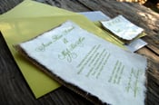 Image of Do It Yourself D-I-Y Simple Rustic Burlap Wedding Invitation - Rustic Barn Wedding with Grass Green 