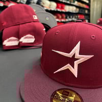 Image 1 of New Era 59Fifty Maroon- Cardinal “The Sweetheart”