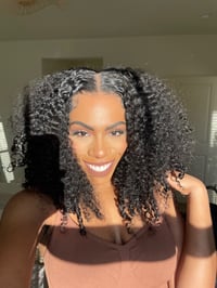 Image 1 of 18 inch KINKY CURLY WEAR AND GO 9x6 HD LACE CLOSURE WIG