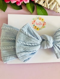 Image 2 of Powder blue cable headwrap