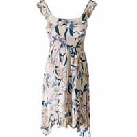Image 1 of Light Pink Floral Smocked Midi Sun Dress Size L