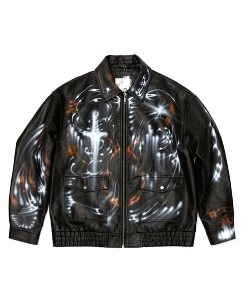Image of COLD F33T - Truth4life Leather Jacket (Black)