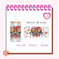 PPG Flower UV DTF Cup wrap