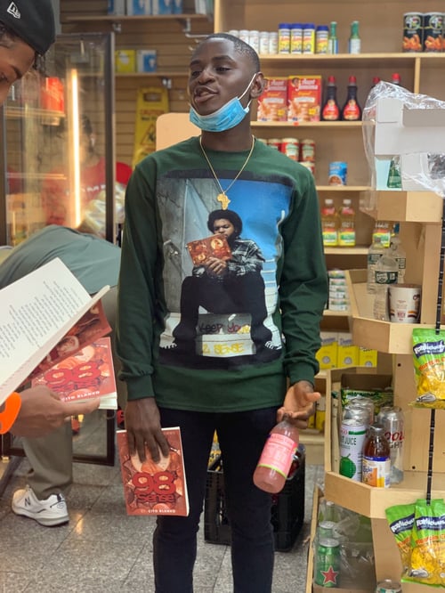 Image of 98 Sense Long Sleeve Green/Orange