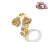 Image 2 of  Baguette Cut Heart CZ Diamond Ring