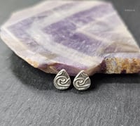 Image 2 of Beach Waves fine silver stud earrings