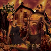 Image of "Echoes of the Rotting" CD and sticker