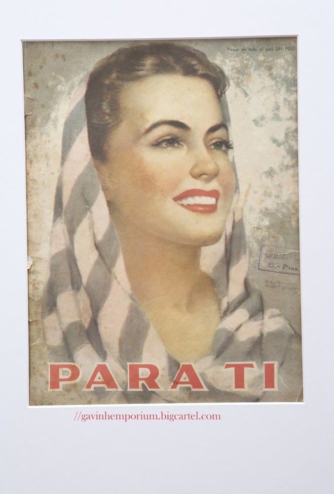 Image of Vintage mounted magazine cover Para Ti