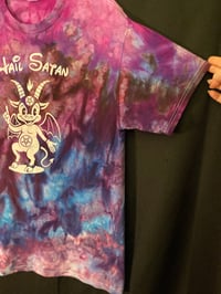 Image 3 of LARGE Hail Satan Tie Dye Shirt