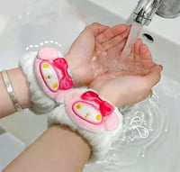 Image 1 of Pink Washing Face Arm Sleeve Anti-Wet Wristband