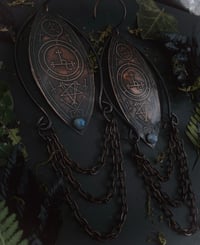 Image 4 of Lilith moonstone earrings PRE ORDER 